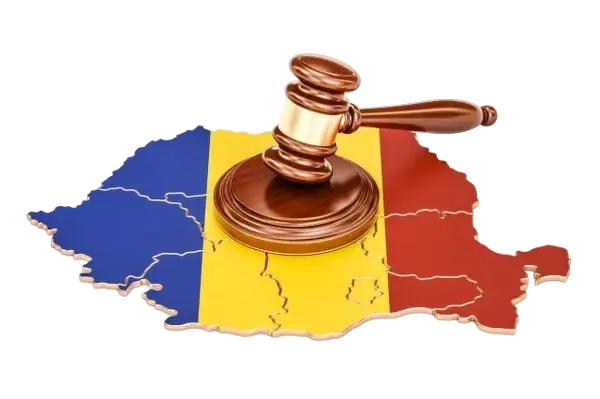 Ciocan de judecător pe harta României — recuperare în jurisdicția română